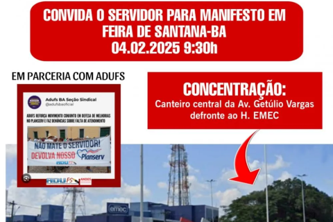 Artigo: Servidores públicos estaduais farão manifestação em Feira